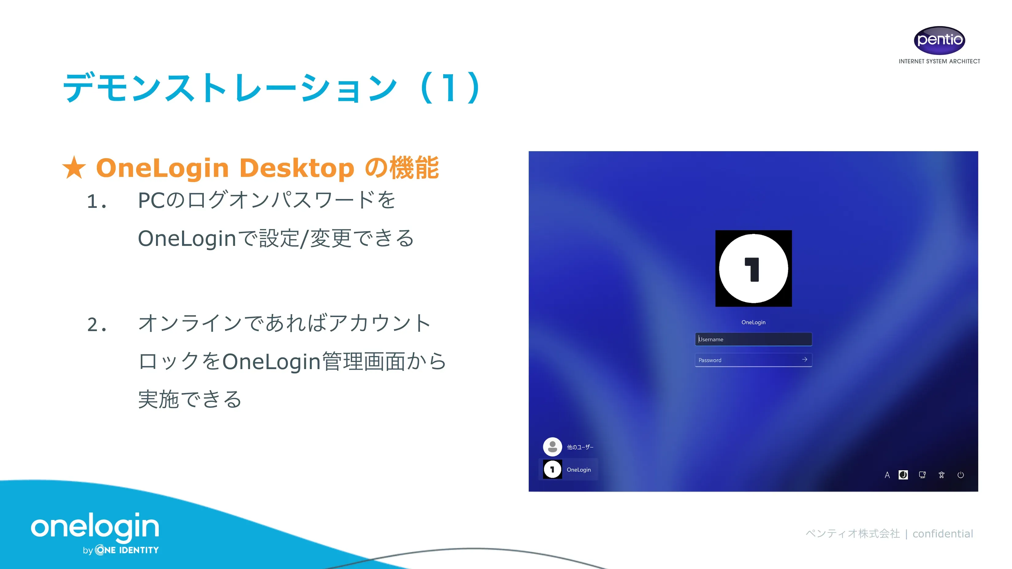 OneLoginセミナースライドの一例