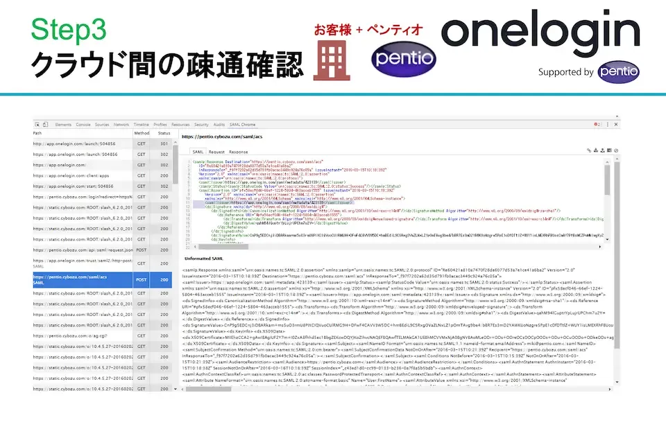 クラウド間の疎通確認を行います。